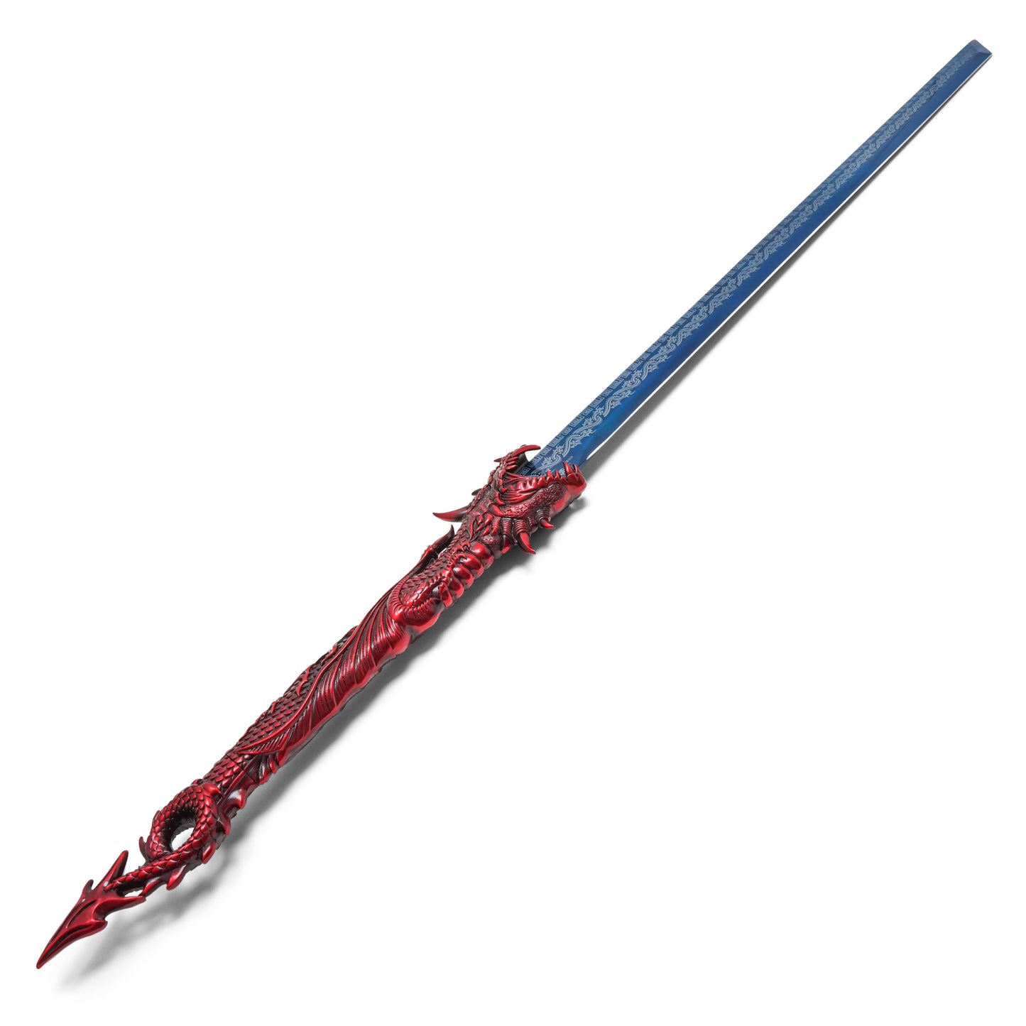 43" – Red Dragon Steel Katana | Stainless Steel Display Sword