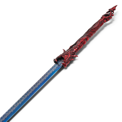 43" – Red Dragon Steel Katana | Stainless Steel Display Sword