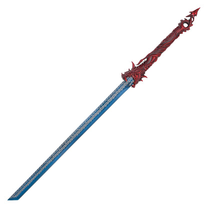 43" – Red Dragon Steel Katana | Stainless Steel Display Sword