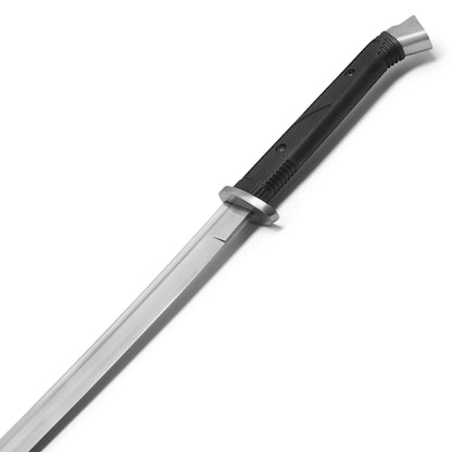 37.75" – Silver Tactical Katana | Carbon Steel Display Sword
