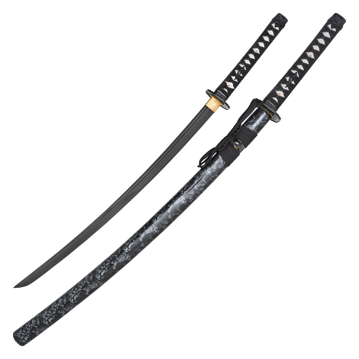 Onikiri - Midnight Floral Katana | Collectible Display Carbon Steel Sword