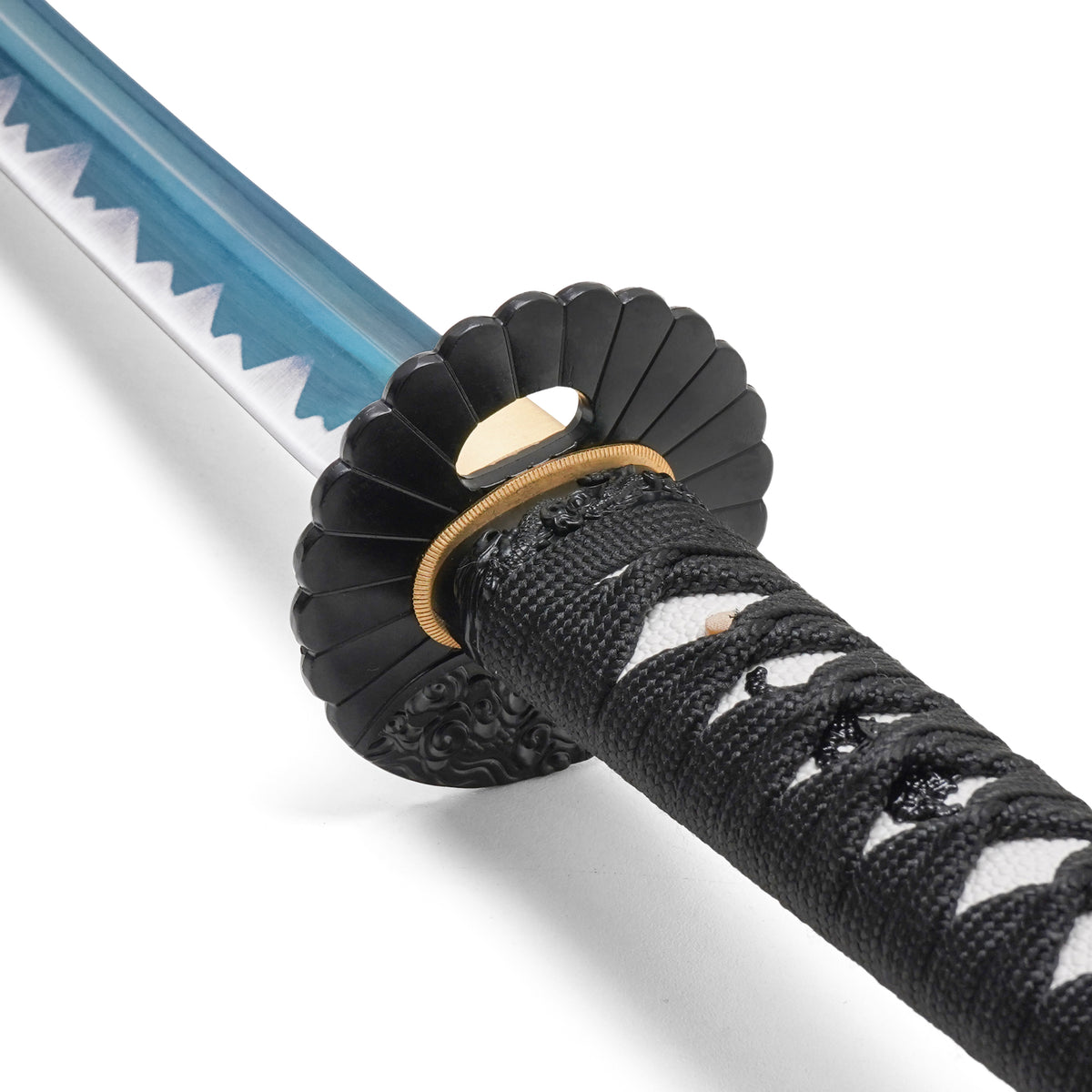 Onikiri - Blue Porcelain Floral Katana | Collectible Display Carbon Steel Sword