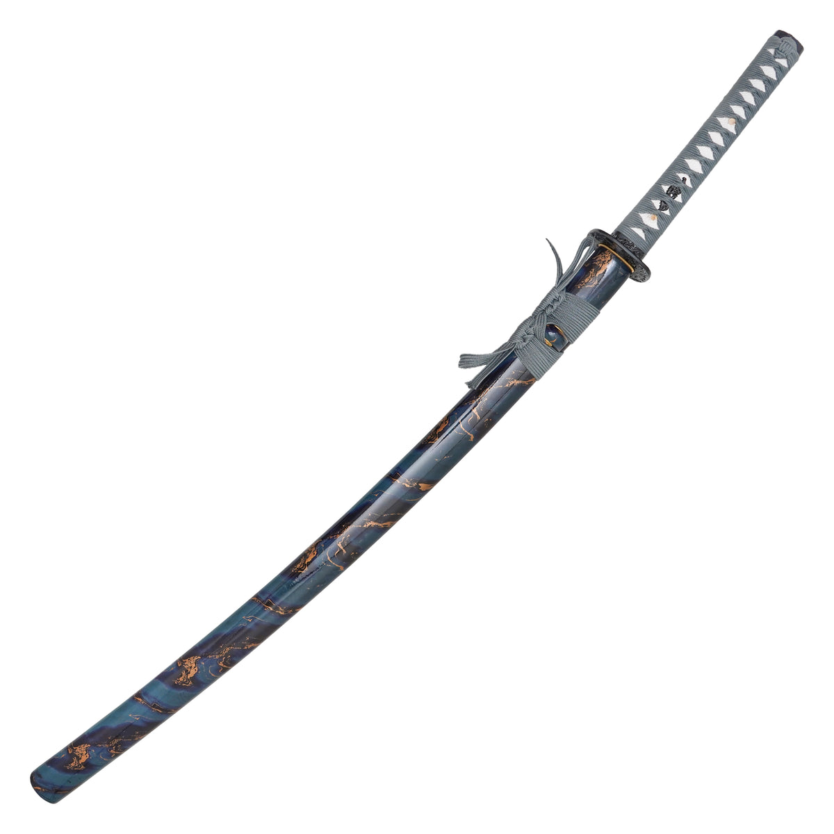 Onikiri - Azure Cloud Marble Katana | Collectible Display Carbon Steel Sword