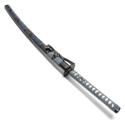 Onikiri - Azure Cloud Marble Katana | Collectible Display Carbon Steel Sword