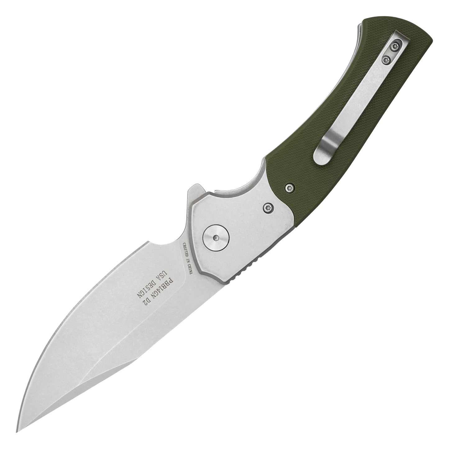 Buckshot Knives - 8.75” 2-Tone Green D2 | Ball Bearing Pocket Knife