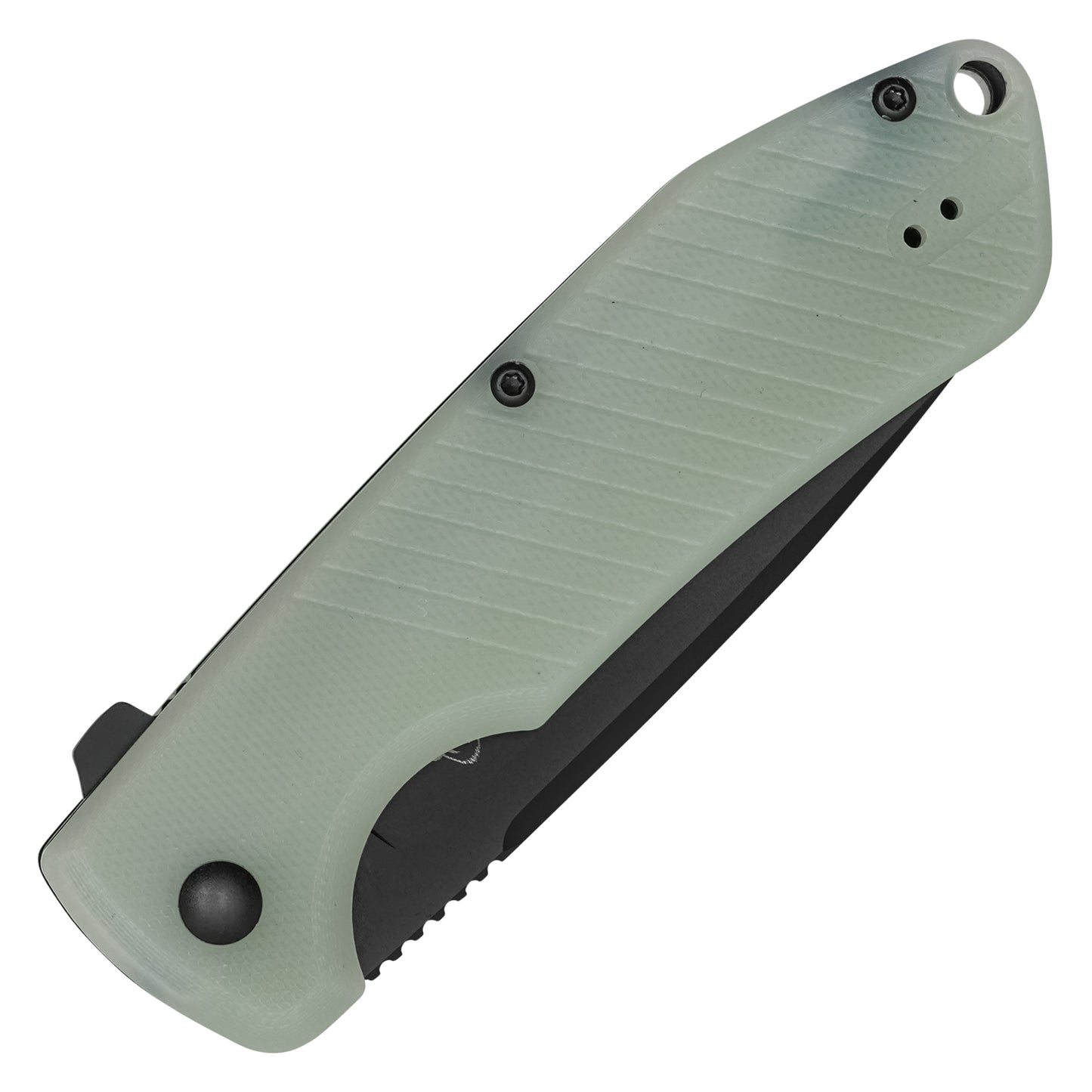 Buckshot Knives - 7.25" Black Translucent | Ball Bearing Pocket Knife