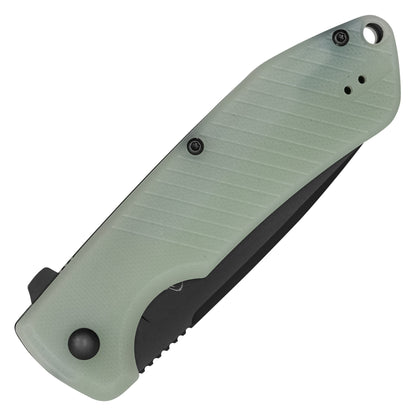 Buckshot Knives - 7.25" Black Translucent | Ball Bearing Pocket Knife