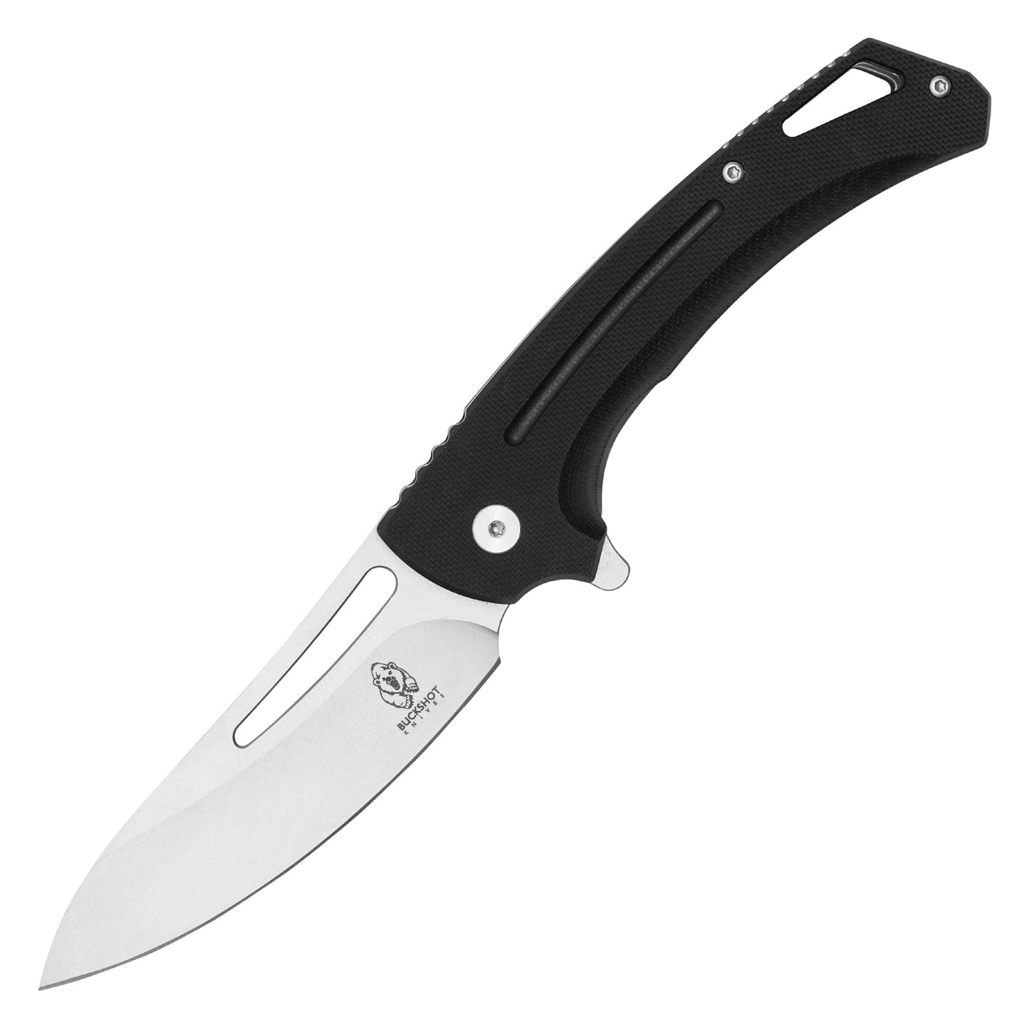 Buckshot Knives – 8.25" Black D2 | Ball Bearing Pocket Knife