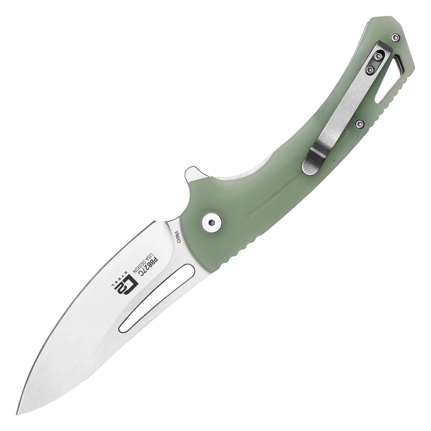 Buckshot Knives – 8.25" Jade D2 | Ball Bearing Pocket Knife