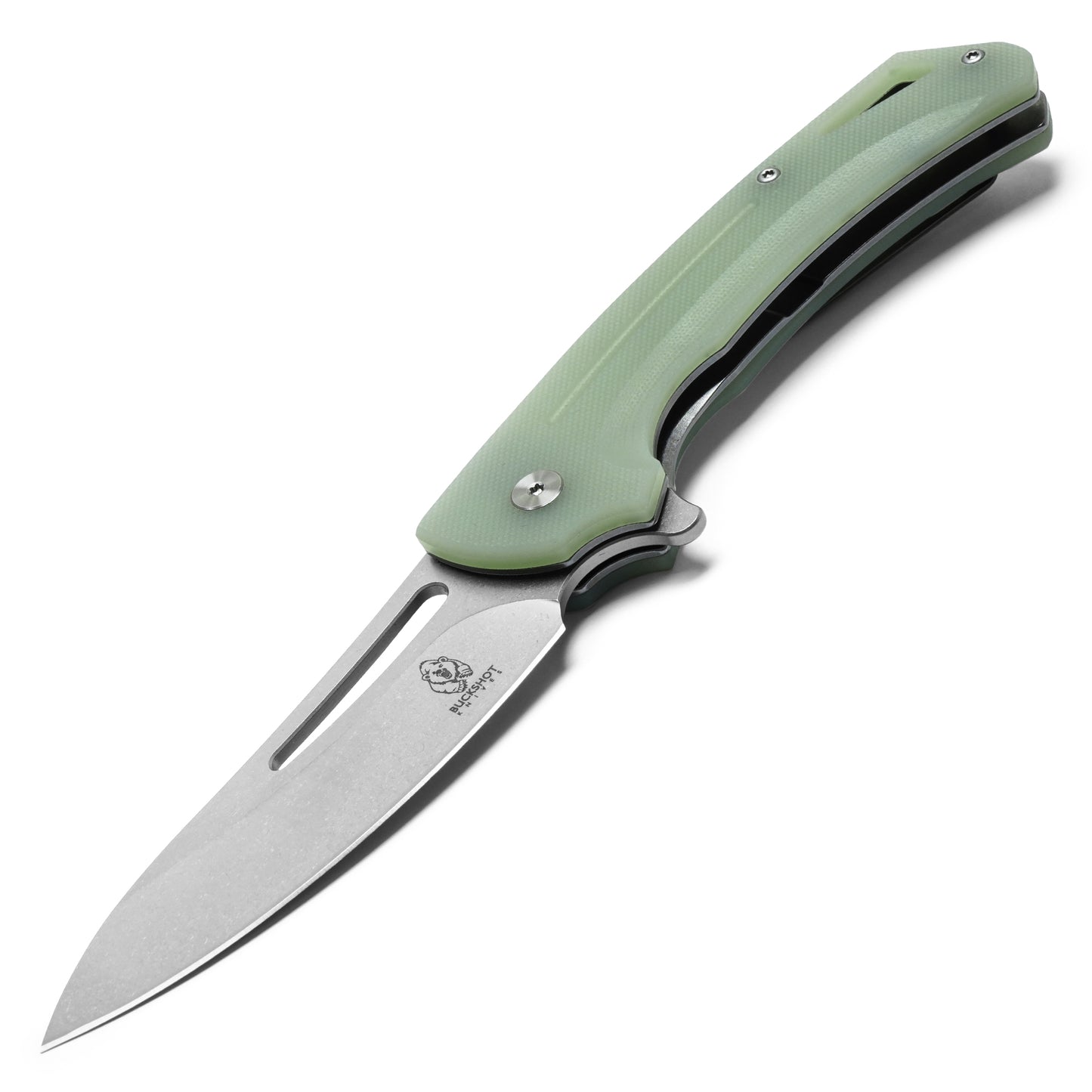 Buckshot Knives – 8.25" Jade D2 | Ball Bearing Pocket Knife