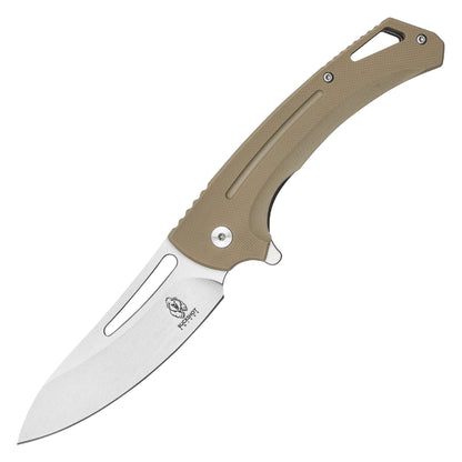 Buckshot Knives – 8.25" Desert Tan D2 | Ball Bearing Pocket Knife