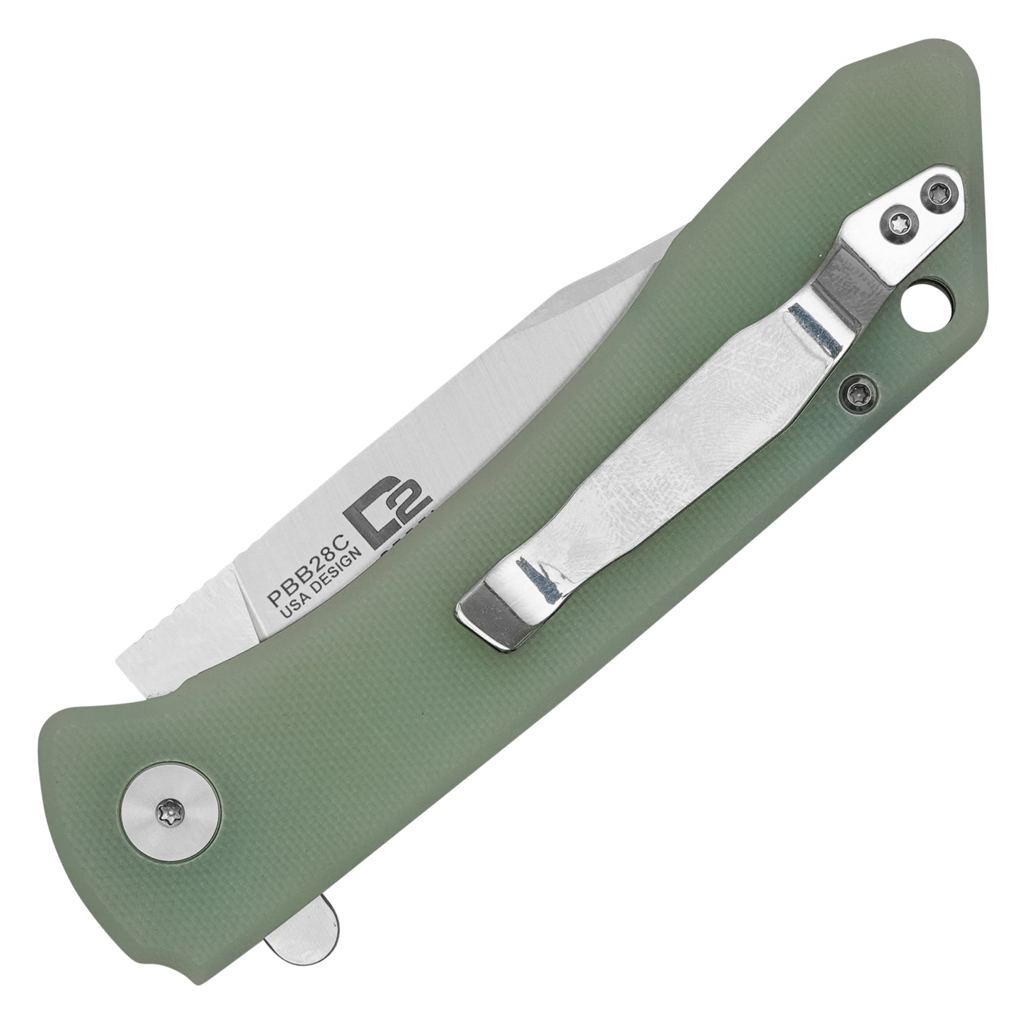 Buckshot Knives – 8.5" Jade D2 | Ball Bearing Pocket Knife