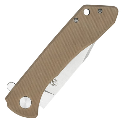 Buckshot Knives – 8.5" Desert Tan D2 | Ball Bearing Pocket Knife