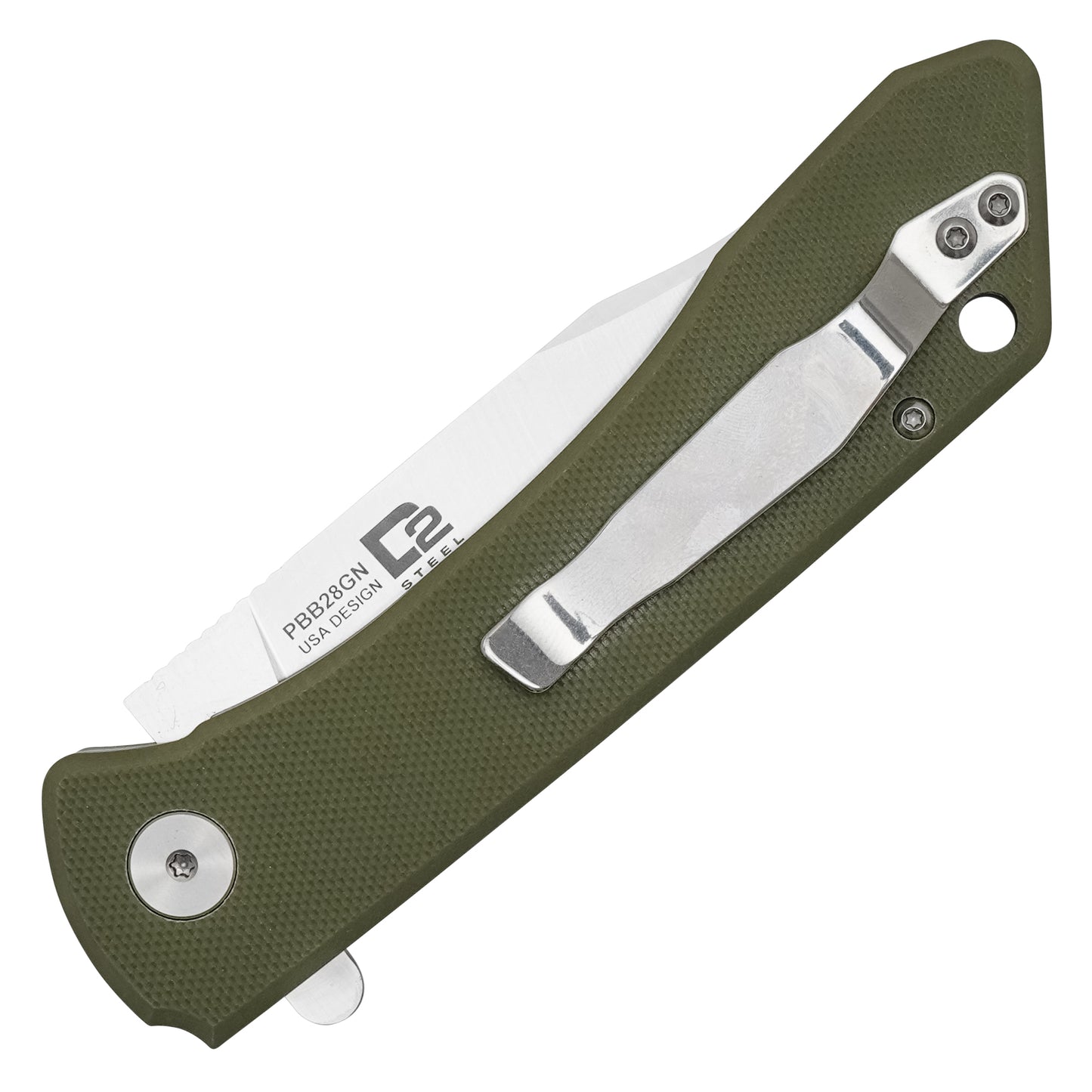 Buckshot Knives – 8.5" Green D2 | Ball Bearing Pocket Knife