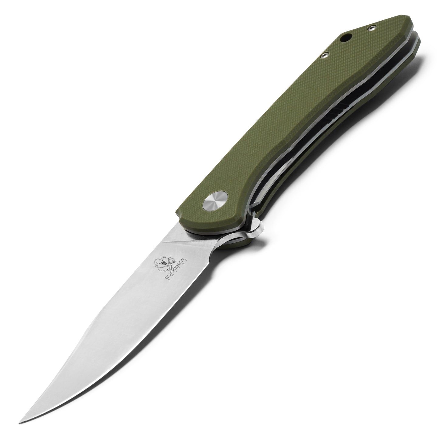 Buckshot Knives – 8.5" Green D2 | Ball Bearing Pocket Knife