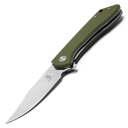 Buckshot Knives – 8.5" Green D2 | Ball Bearing Pocket Knife
