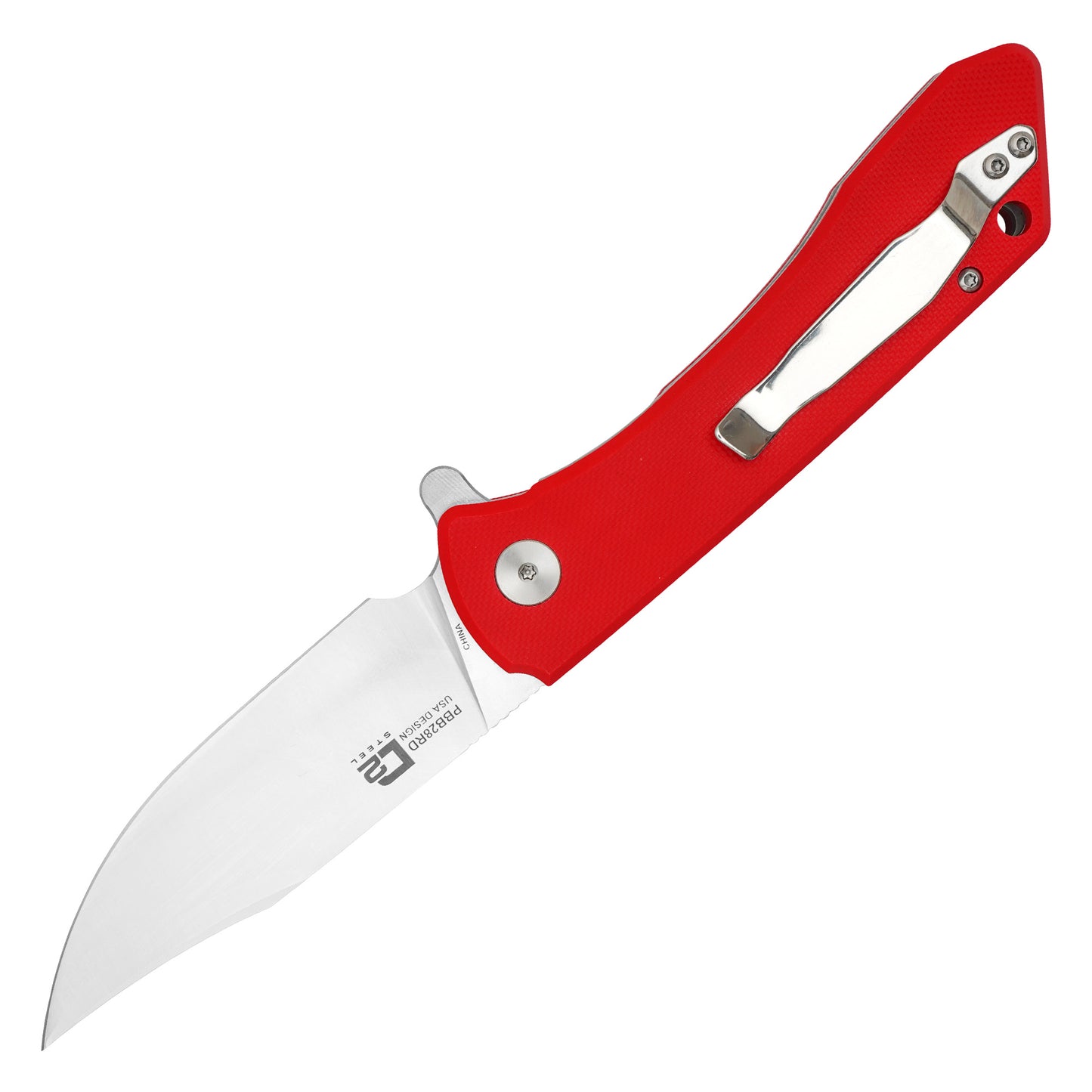 Buckshot Knives – 8.25" Red D2 | Ball Bearing Pocket Knife
