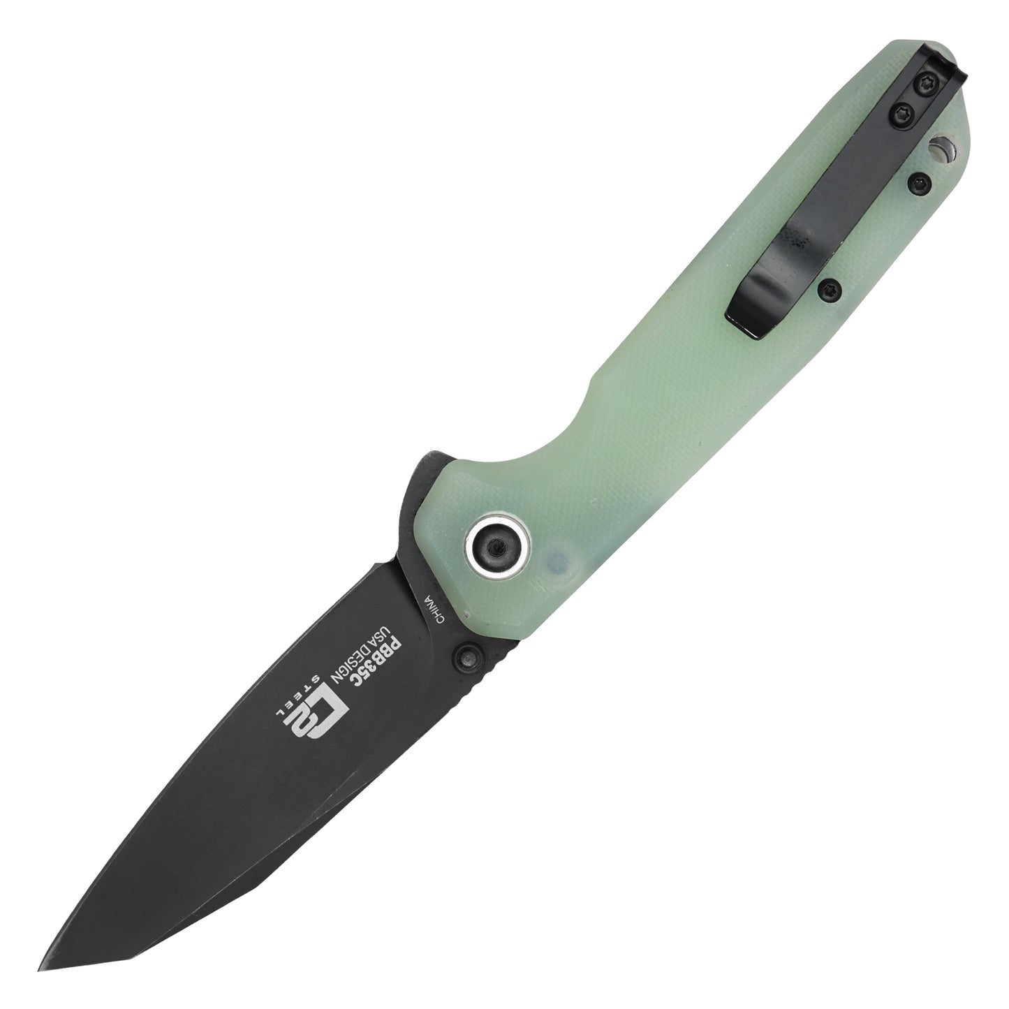 Buckshot Knives – 7.75" Jade G10 | Ball Bearing Pocket Knife