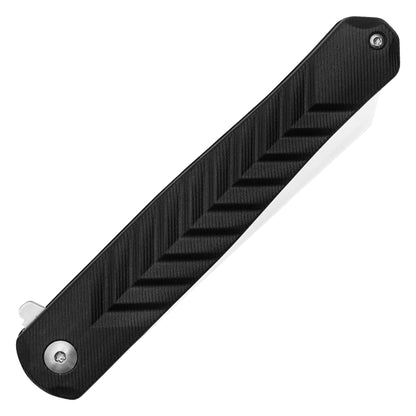 Buckshot Knives - 8.5" D2 Slim Black | Ball Bearing Pocket Knife