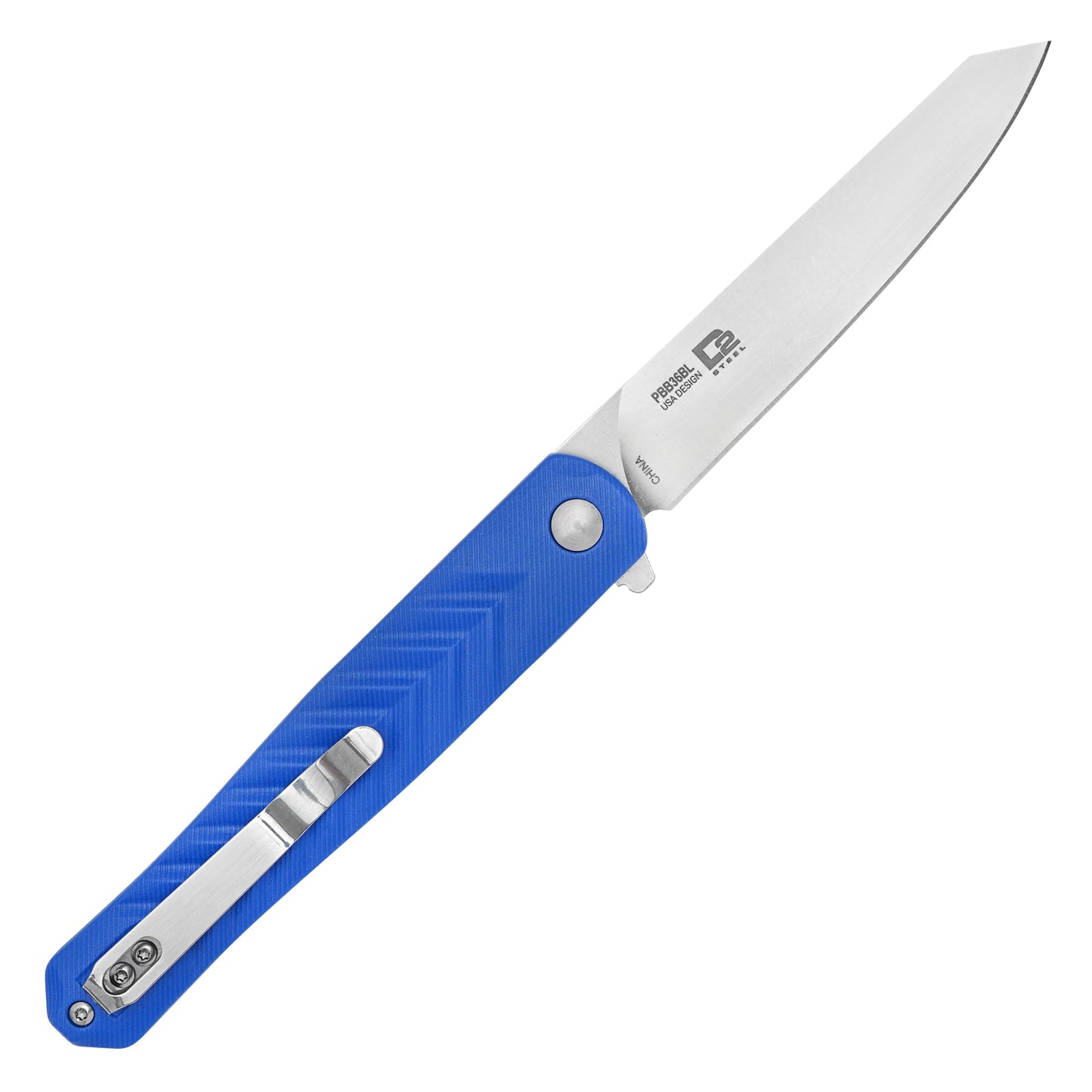 Buckshot Knives - 8.5" D2 Slim Blue | Ball Bearing Pocket Knife
