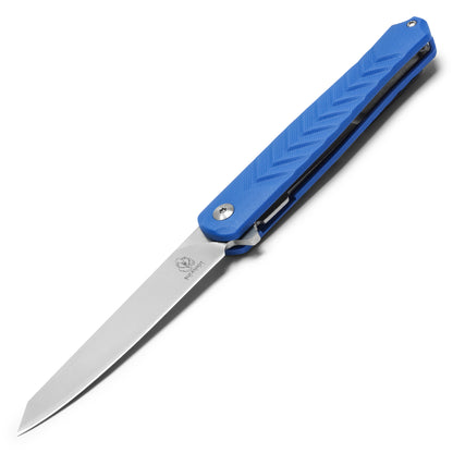 Buckshot Knives - 8.5" D2 Slim Blue | Ball Bearing Pocket Knife
