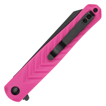 Buckshot Knives - 8.5" D2 Slim Pink | Ball Bearing Pocket Knife