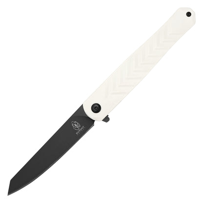 Buckshot Knives - 8.5" D2 Slim White | Ball Bearing Pocket Knife