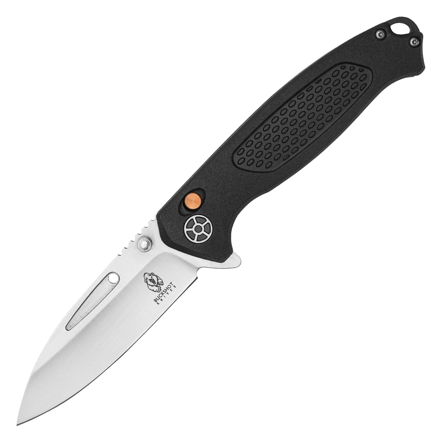 Buckshot Knives - 8.25" D2 Black Textured | Ball Bearing Pocket Knife