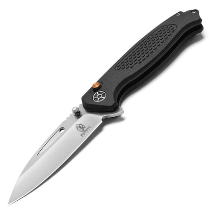 Buckshot Knives - 8.25" D2 Black Textured | Ball Bearing Pocket Knife