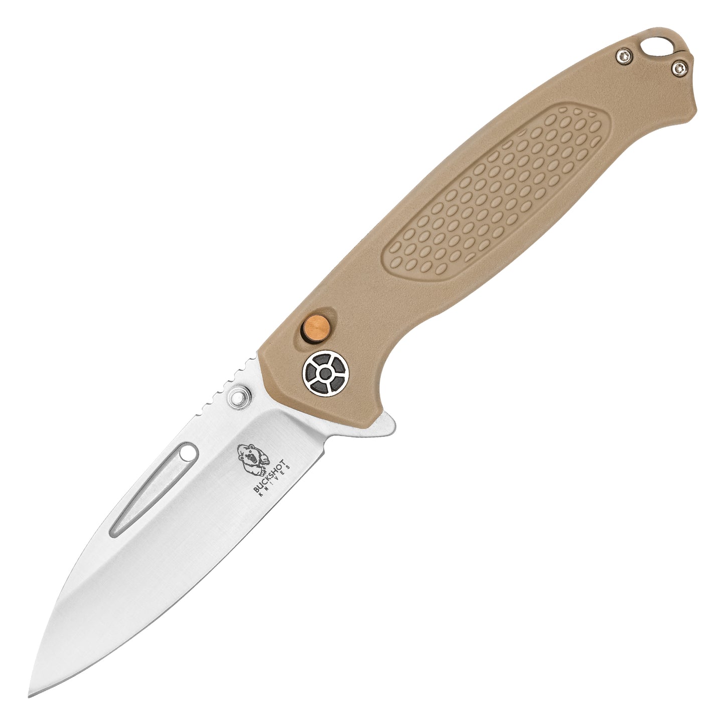 Buckshot Knives - 8.25" D2 Desert Textured | Ball Bearing Pocket Knife