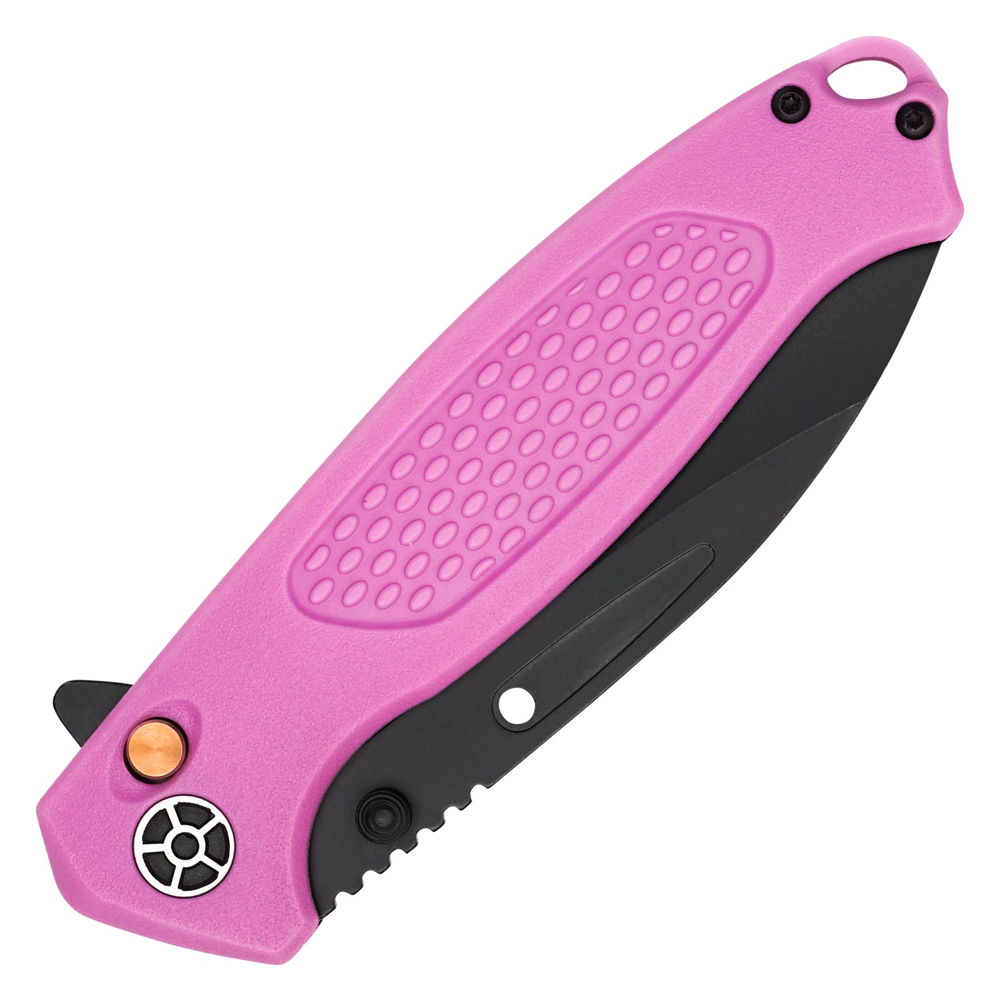 Buckshot Knives - 8.25" D2 Pink Textured | Ball Bearing Pocket Knife