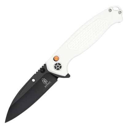 Buckshot Knives - 8.25" D2 White Textured | Ball Bearing Pocket Knife