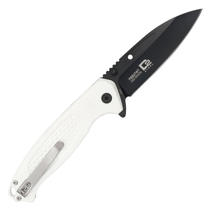 Buckshot Knives - 8.25" D2 White Textured | Ball Bearing Pocket Knife