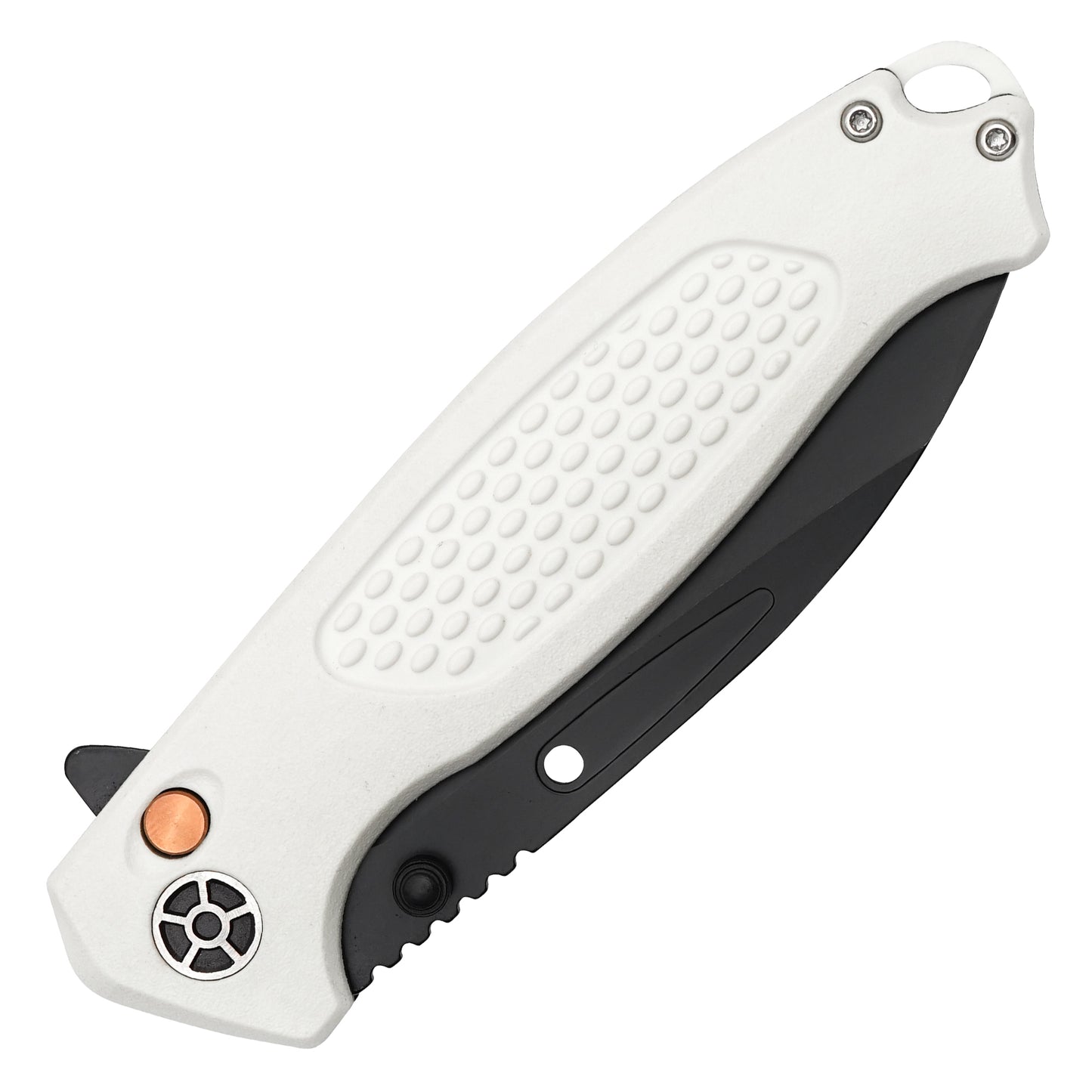 Buckshot Knives - 8.25" D2 White Textured | Ball Bearing Pocket Knife