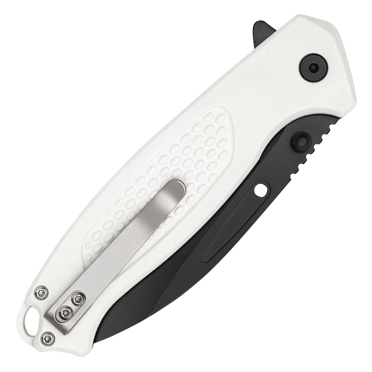 Buckshot Knives - 8.25" D2 White Textured | Ball Bearing Pocket Knife