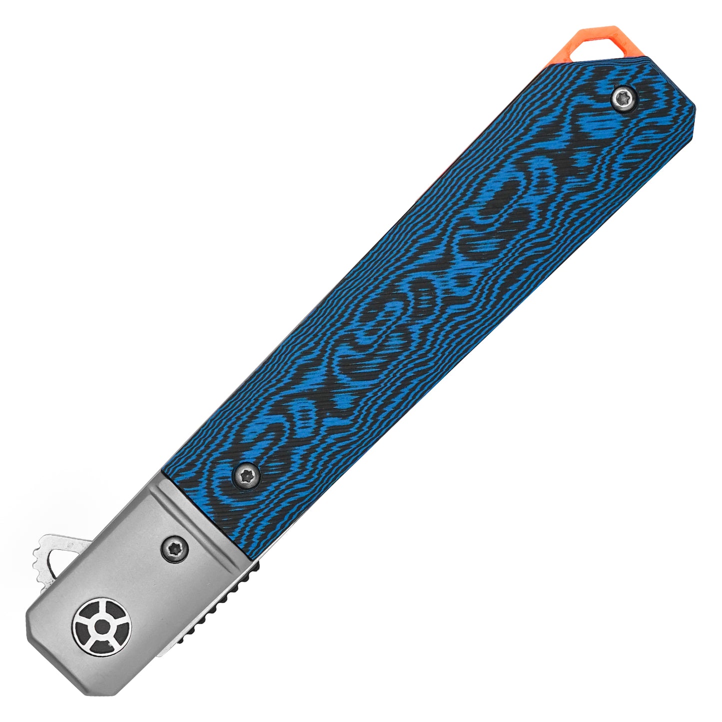 Buckshot Knives - 8.5" D2 Blue Ripple G10 | Ball Bearing Pocket Knife