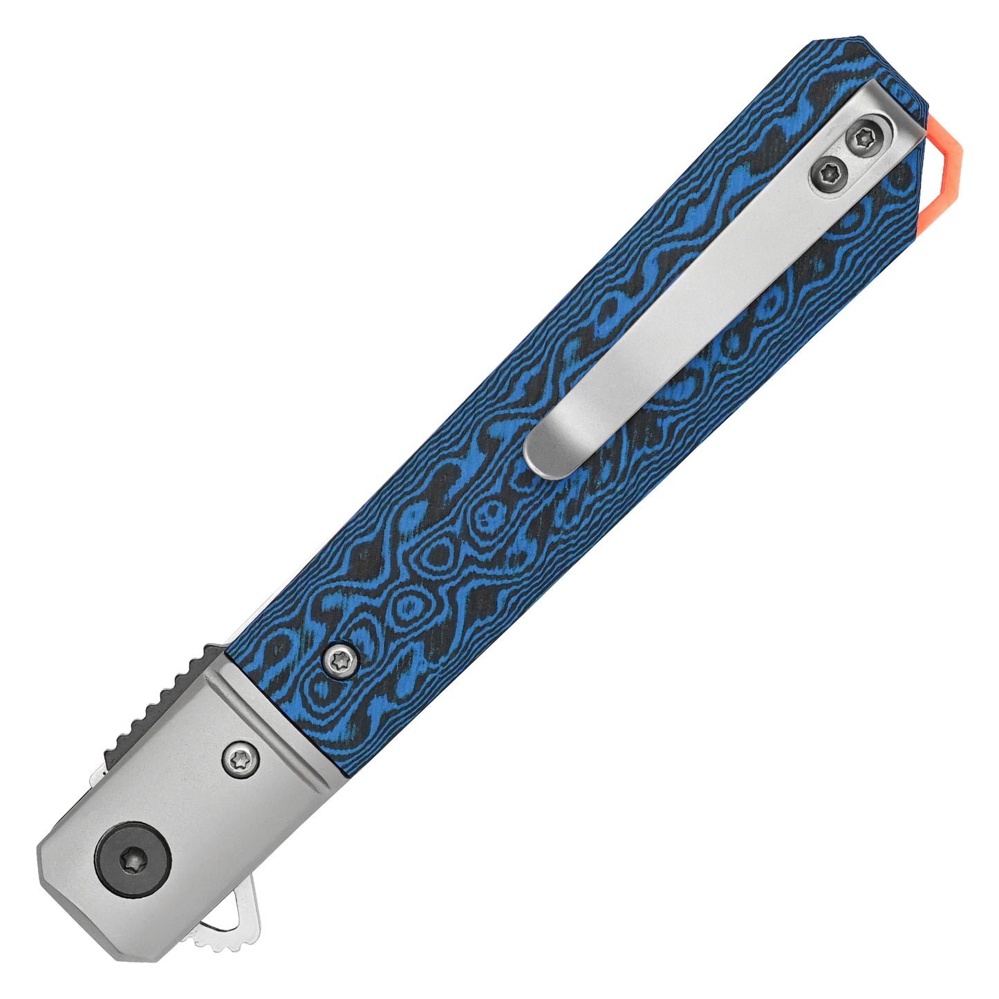Buckshot Knives - 8.5" D2 Blue Ripple G10 | Ball Bearing Pocket Knife