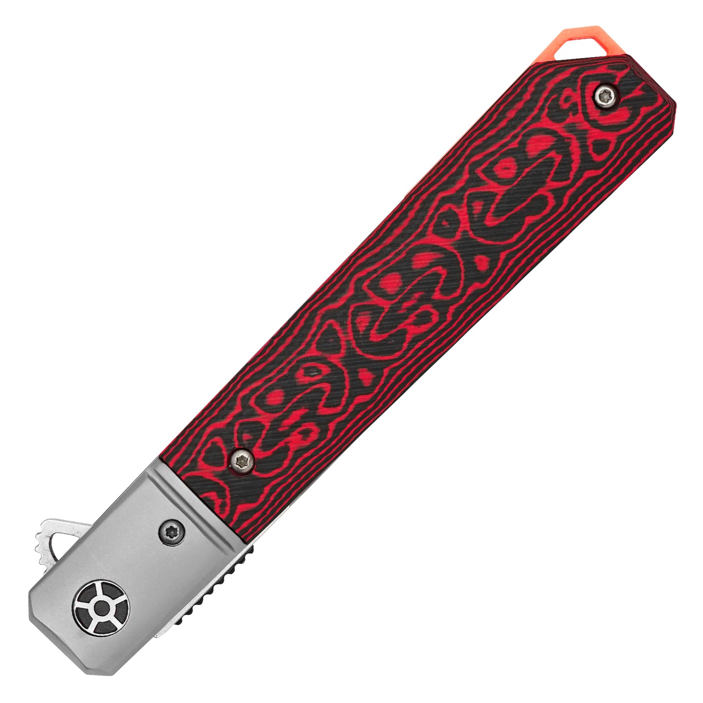 Buckshot Knives - 8.5" D2 Red Ripple G10 | Ball Bearing Pocket Knife