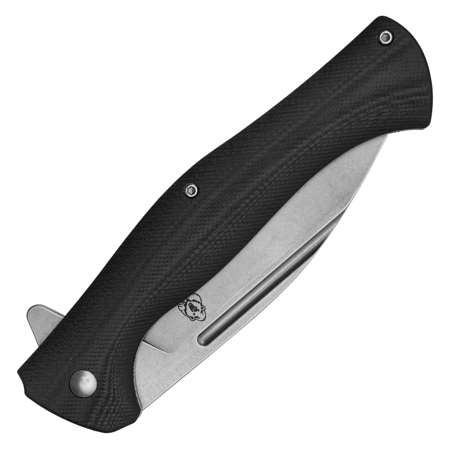 Buckshot Knives - 8.75" Black D2 Kukri Style | Ball Bearing Pocket Knife