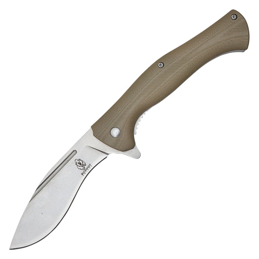 Buckshot Knives - 8.75" Desert D2 Kukri Style | Ball Bearing Pocket Knife
