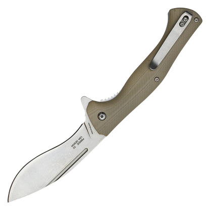 Buckshot Knives - 8.75" Desert D2 Kukri Style | Ball Bearing Pocket Knife