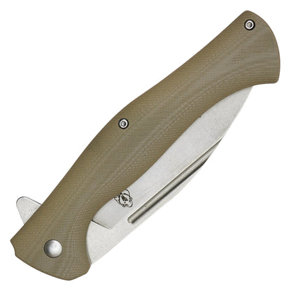 Buckshot Knives - 8.75" Desert D2 Kukri Style | Ball Bearing Pocket Knife