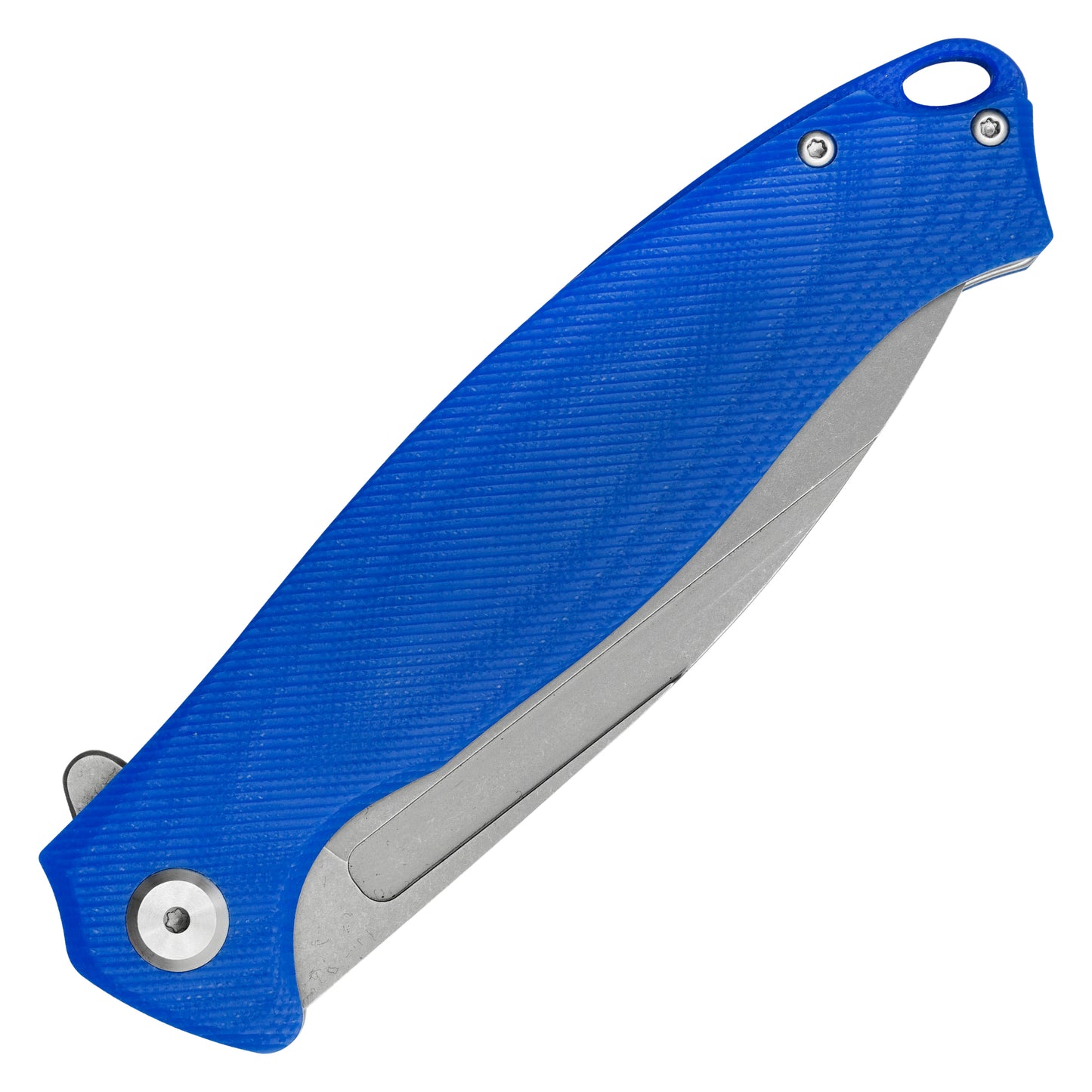 Buckshot Knives - 9" Blue Textured D2 Wharncliffe | Ball Bearing Pocket Knife