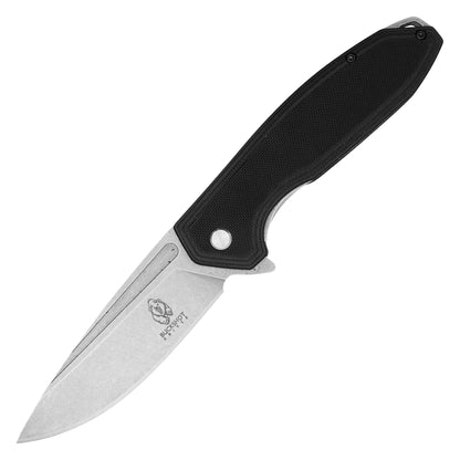 Buckshot Knives - 8.5" Black Stonewashed D2 Steel | Ball Bearing Pocket Knife
