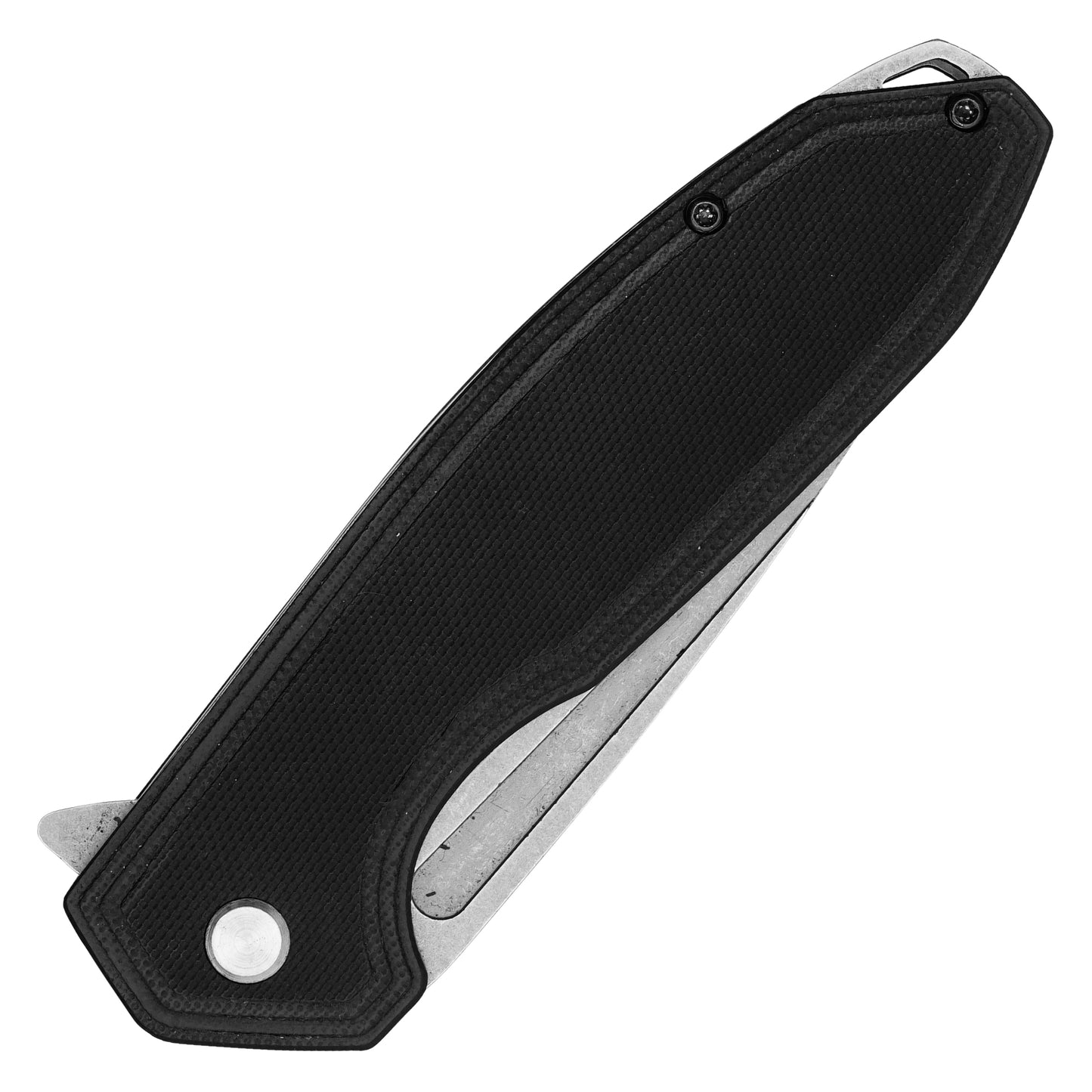 Buckshot Knives - 8.5" Black Stonewashed D2 Steel | Ball Bearing Pocket Knife
