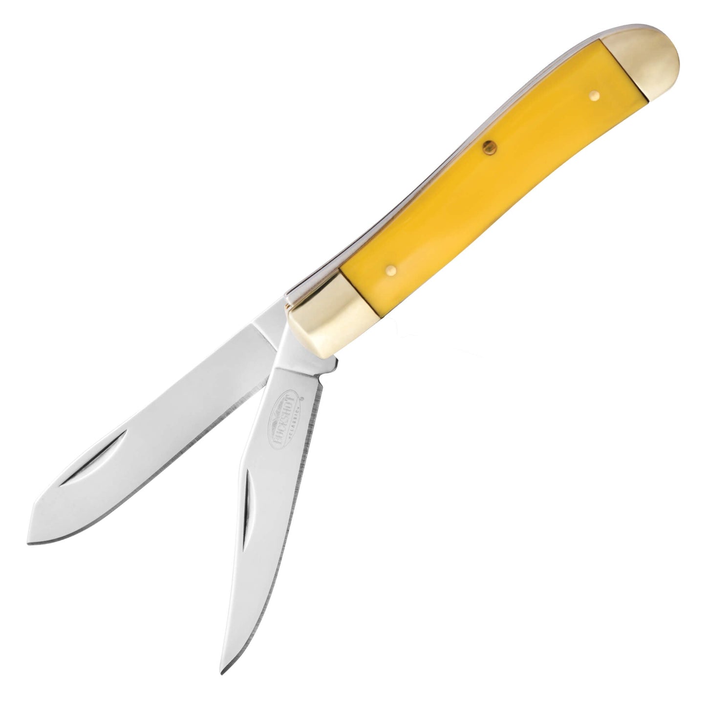 Buckshot 7.5" 2-Blade Yellow Trapper Pocket Knife