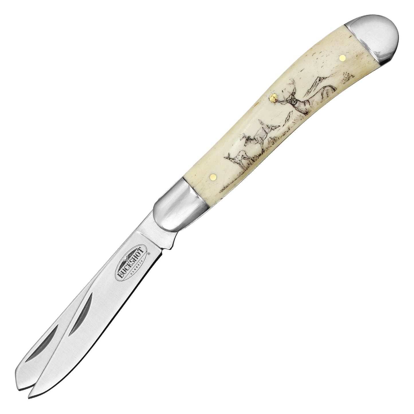 Buckshot Classic  - 7" 2-Blade Wild Deer Trapper Knife