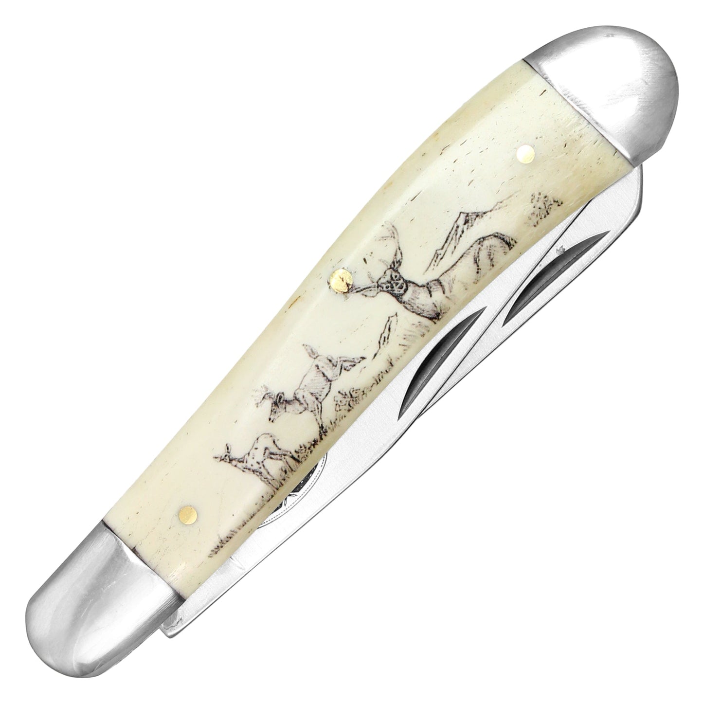 Buckshot Classic  - 7" 2-Blade Wild Deer Trapper Knife