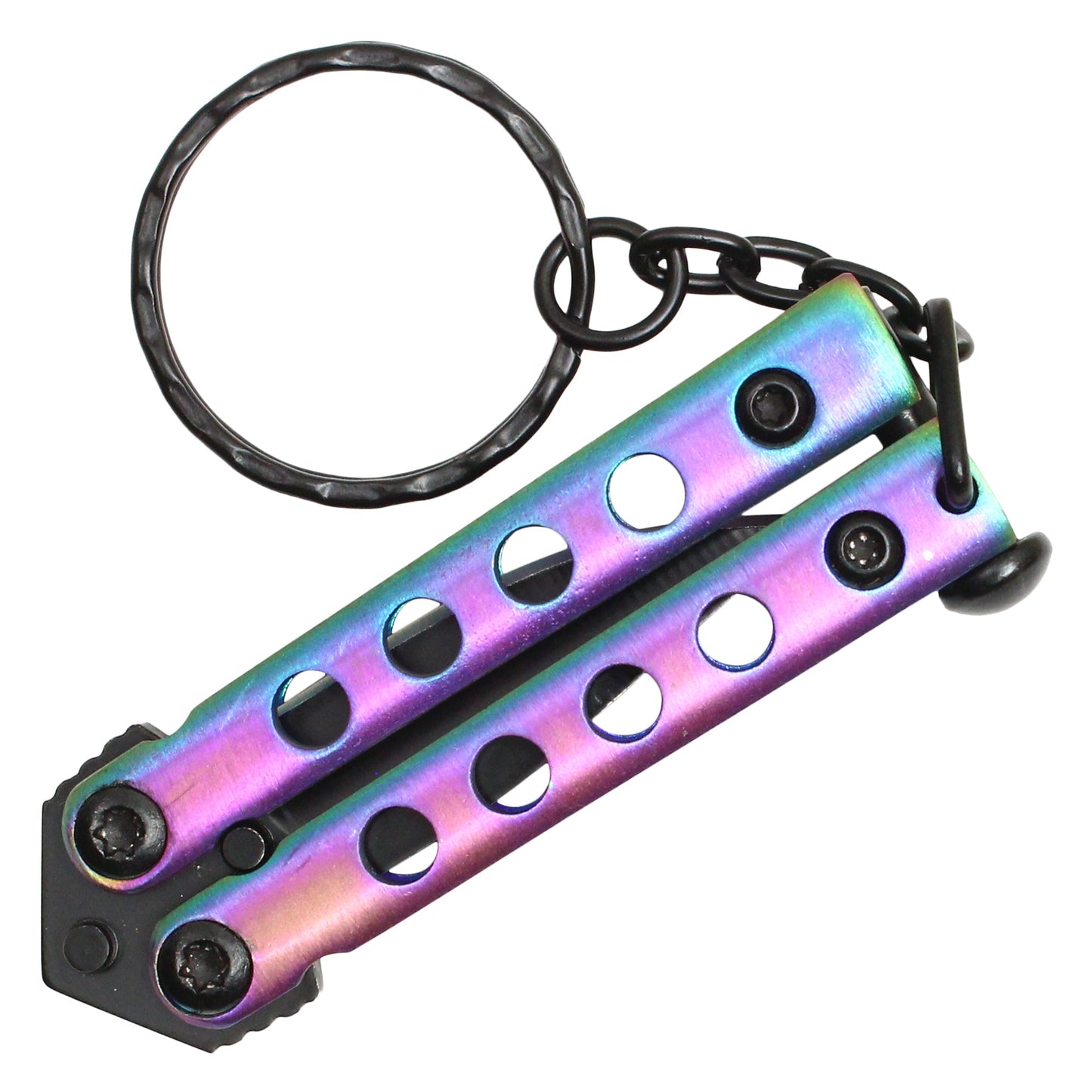 3.5" Micro Rainbow Butterfly Knife