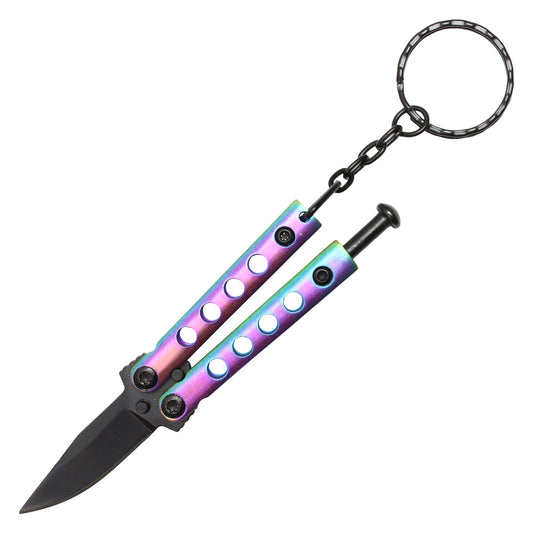 3.5" Micro Rainbow Butterfly Knife